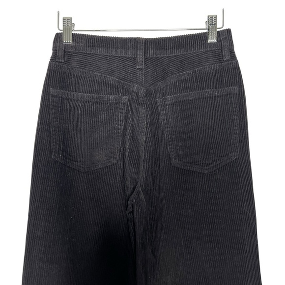 Reformation Austin Corduroy Pants Black Size 24 NEW - Picture 10 of 16
